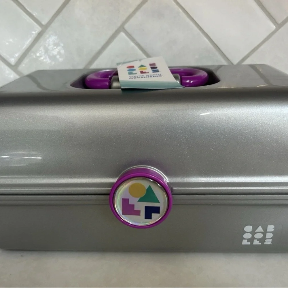 Caboodles Silver and Purple Organizer